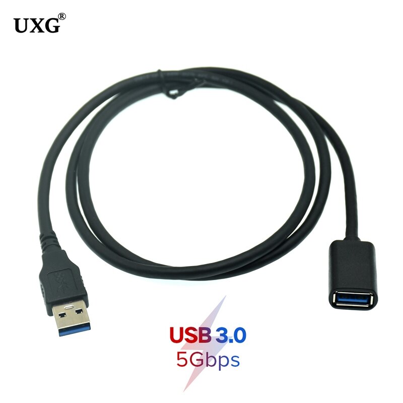 Cable corto de extensión estándar de 5Gbps, supervelocidad, USB 3,0, macho A hembra, 0,3 m, azul, 30cm/1 pie