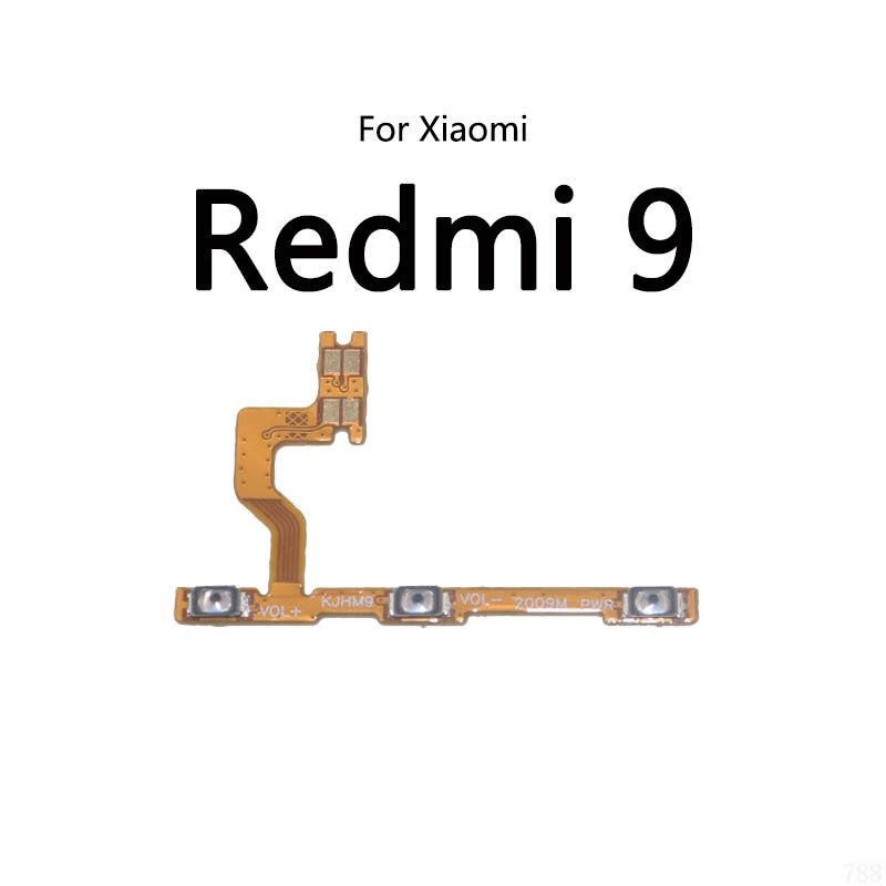 Interruptor de volume com cabo flexível liga/desliga, para xiaomi redmi 9 9a 9c