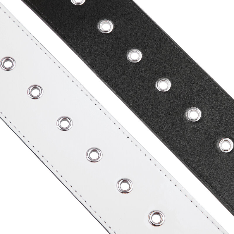 Cinturón ancho de charol para hombre y mujer, correa ajustable con hebilla cuadrada, color negro, elegante, marca de lujo