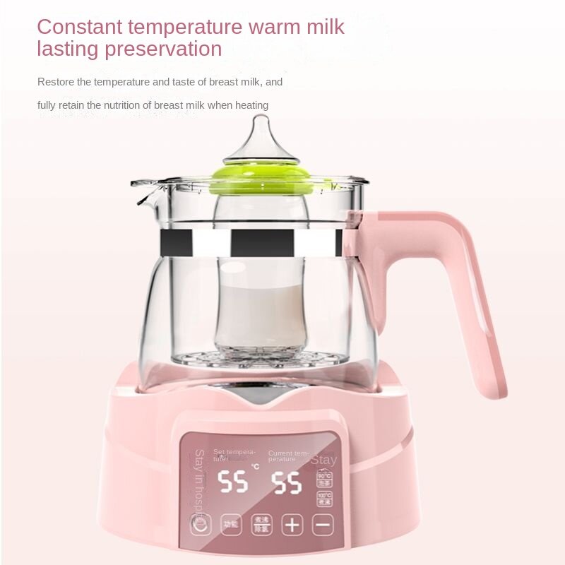 Многофункциональный чайник для детских бутылочек, 1,2 л, стеклянный, постоянного электрической температуры, интеллектуальный стерелизатор, автоматический подогрев детского молока