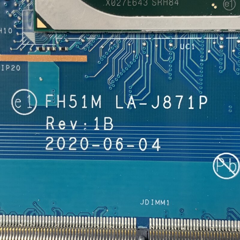 FH51M LA-J871P 에이서 AN515-55 노트북 마더 보드 NBQ7J11001 SRH84 I5-10300H CPU N18P-G62-A1 GTX1650Ti 100% 전체 테스트 완료