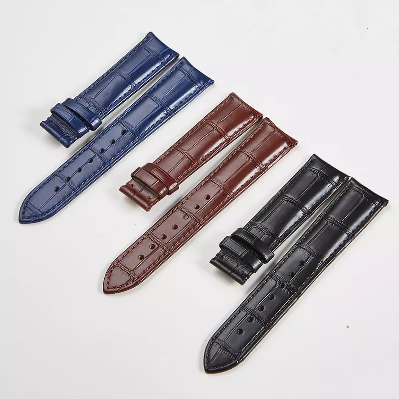 Cinturino per orologio in vera pelle di alta qualità interfaccia curva 19mm 20mm 21mm 22mm cinturino di ricambio universale