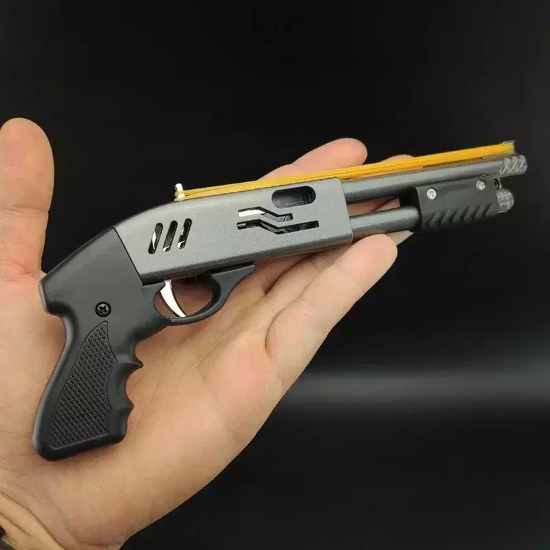 2024 миниатюрная Резиновая лента для распыления ружья, 8 вспышек, искусственная Миниатюрная модель, мягкая пуля, пистолет, рождественский подарок