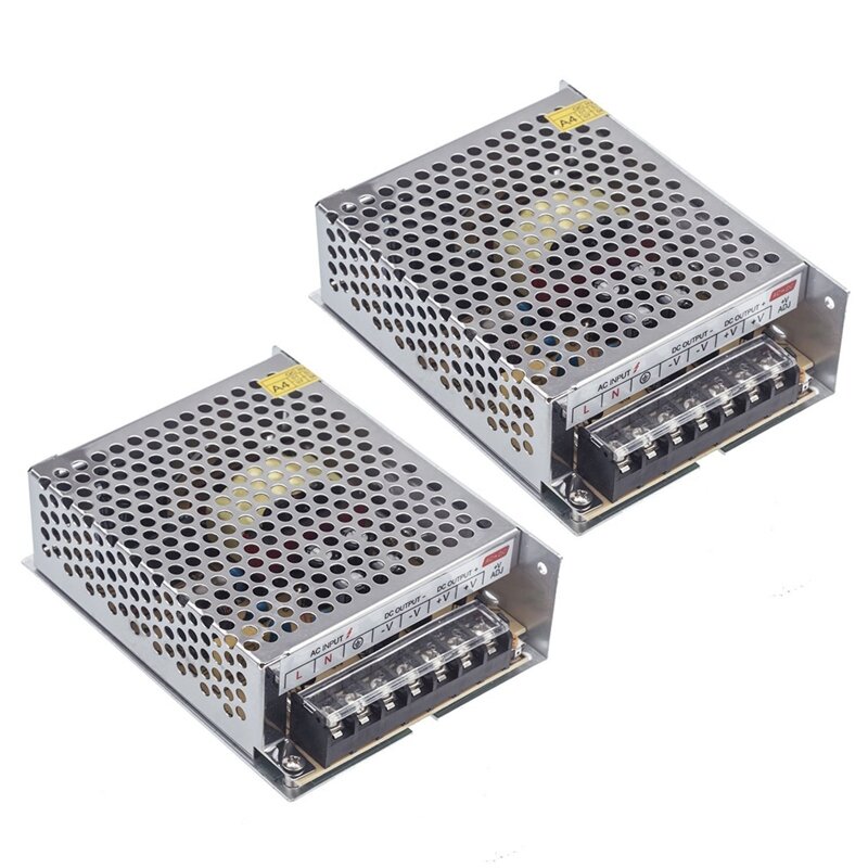 Commutateur d'alimentation pour bande LED, convertisseur de tension, 2X, AC 100V - 220V à DC 24V, 5A, 120W