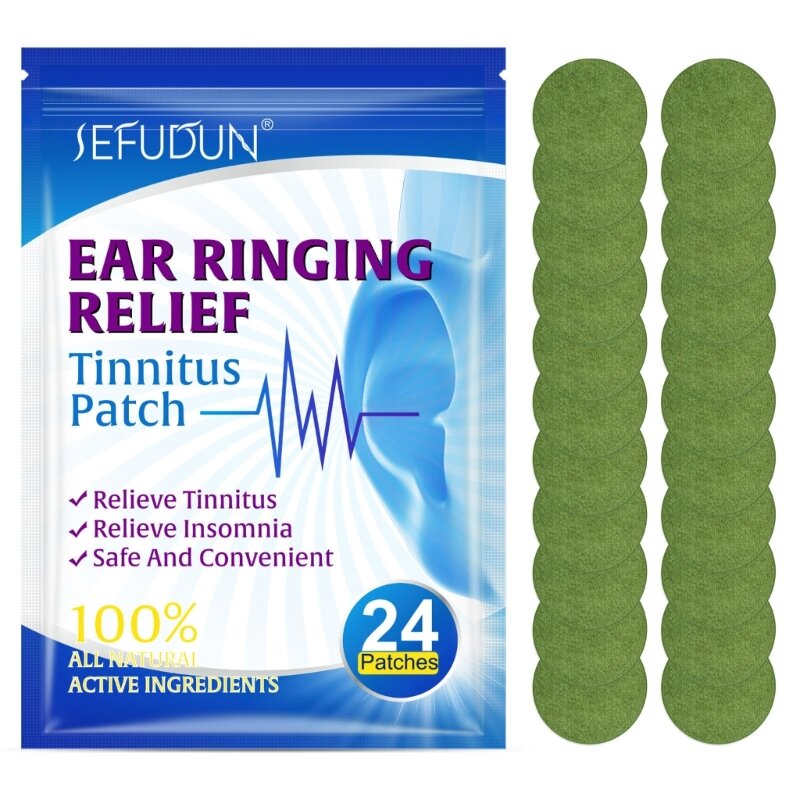 Parche tratamiento para aliviar Tinnitus a base hierbas naturales para pérdida audición, alivio del dolor