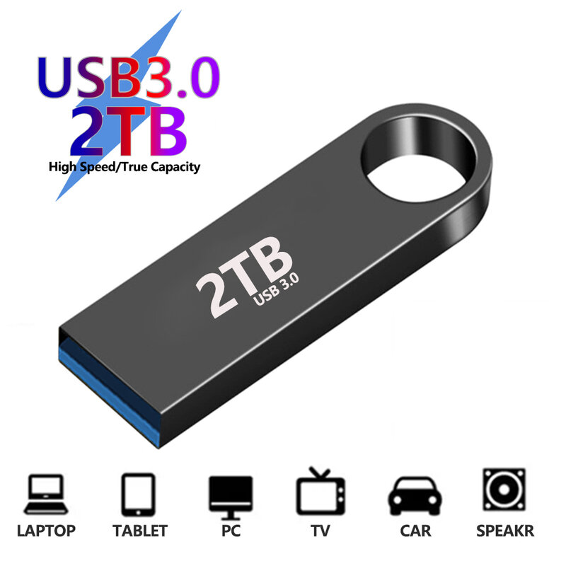 Super clé USB 3.0 en métal, 2 To, 1 To, 512 Go, mémoire SSD portable, haute vitesse, livraison gratuite