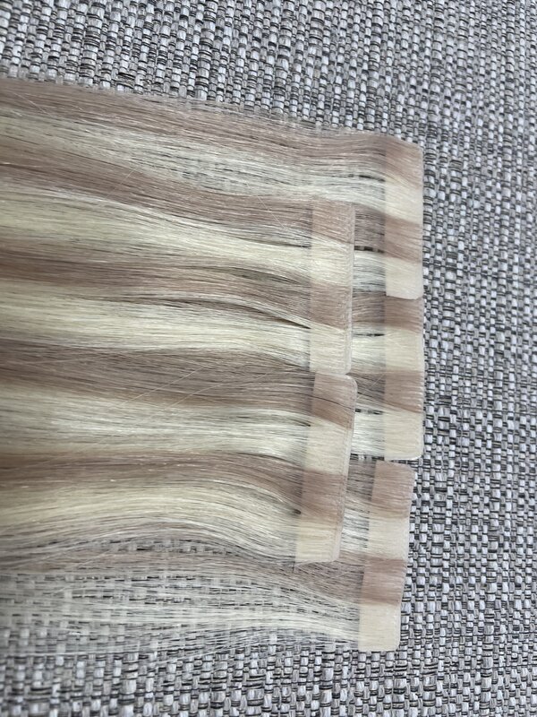 Moresoo-Extensions de cheveux brésiliens raides naturels, bande d'injection, surbrillance blonde agaçante, cheveux vierges, extension de cheveux humains