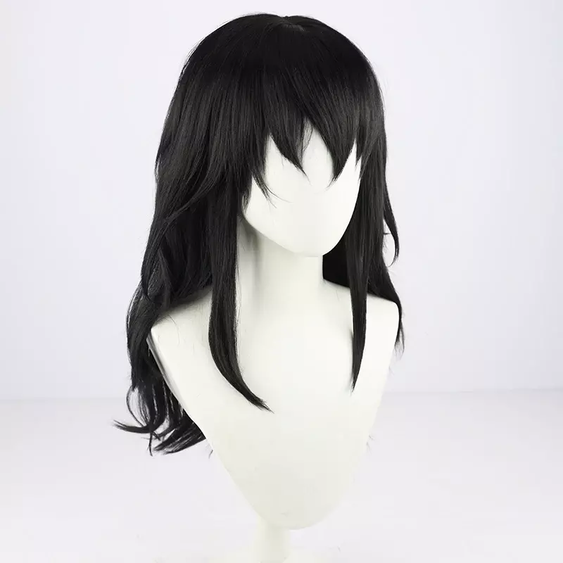 Demon Slayer Suma parrucca Cosplay Kimetsu No Yaiba stagione 2 parrucche per capelli nere lunghe resistenti al calore