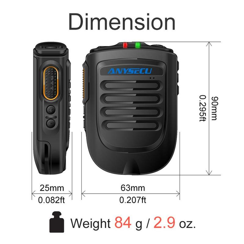Anysecu Draadloze Microfoon B02 Handheld Draadloze Voor 3G 4G Newwork Ip Radio Met Realptt Zello Ios Mobiele Telefoon