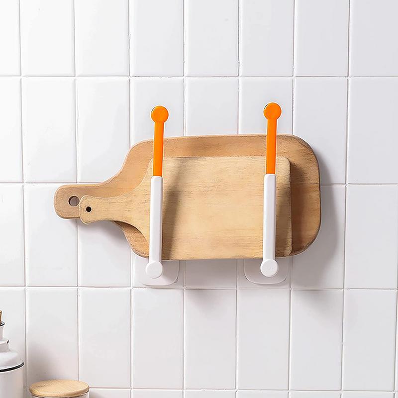 Adhesive Wall Hook Rotatable L-Shaped Storage Hanger For Closet Bedroom Bathroom Kitchen Living Room Organizer Hanger For Bags