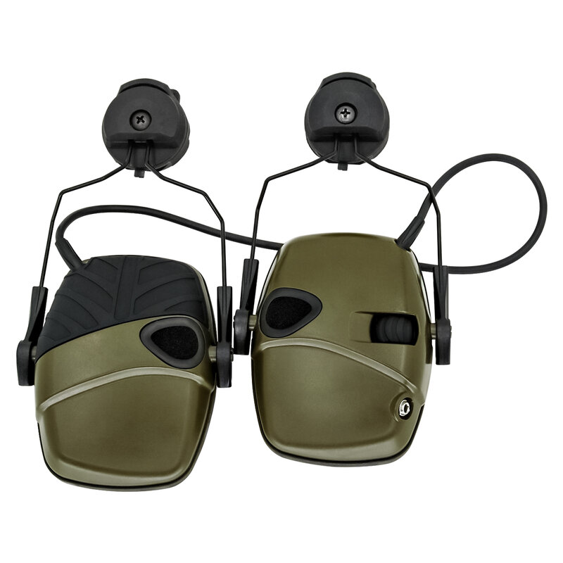 전자 사격 헤드셋 헬멧 장착 버전, 사냥 픽업 및 소음 감소 전술 헤드셋 청력 보호 귀마개