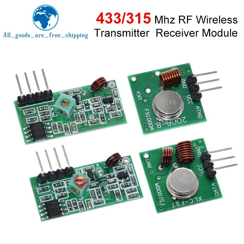 Tztスマートエレクトロニクス433mhz rf送信機および受信機モジュールリンクキット (arduino/arm/mcu用) ショールdiy 315mhz/433mhzワイヤレス