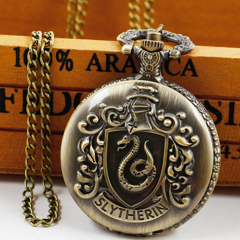 Petite montre de poche à quartz en bronze, petit cadran, horloge à pendentif, chiffres arabes blancs, cadeaux pour garçons et filles
