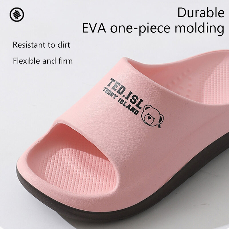 New Fashion Women Slippers Summer Flat Lightweight EVA Home Bathroom Slippers Comfort Massage Couples Indoor Slides Shower Shoes