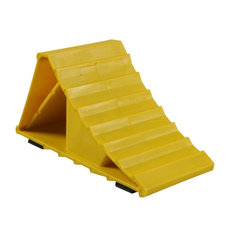Herramienta versátil antideslizante para rueda de coche y camión, accesorio de estructura Triangular resistente, tope de rueda de neumático amarillo ligero