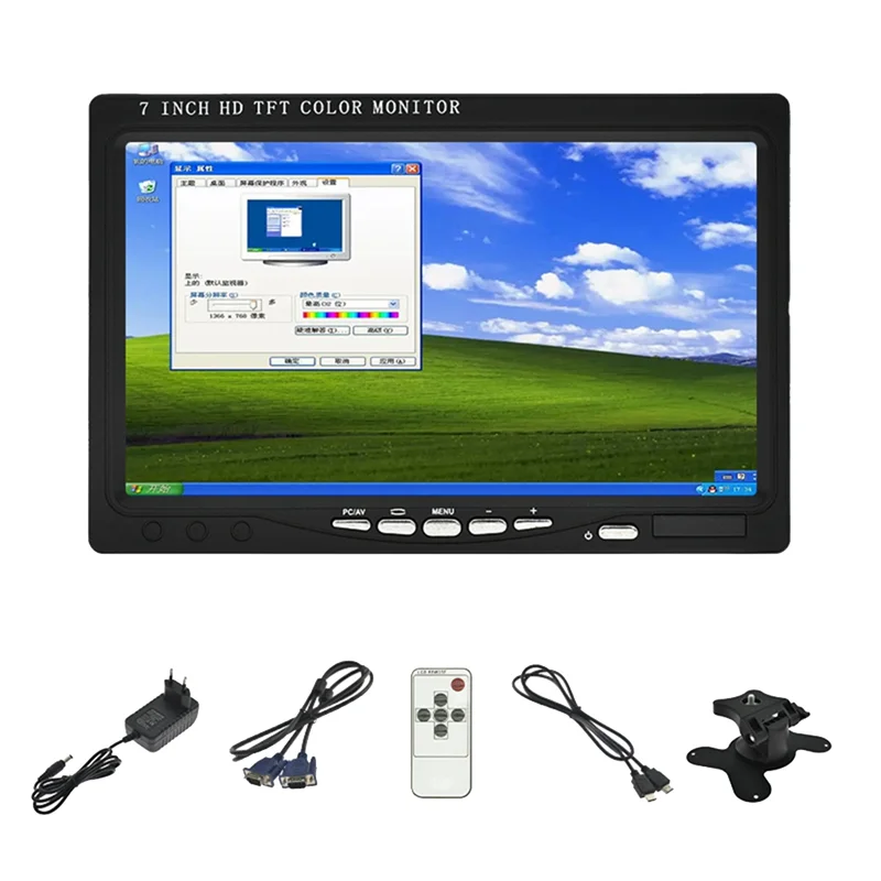7 Zoll Auto VGA Monitor HD Rückansicht Monitor Video Umkehr monitor Auto