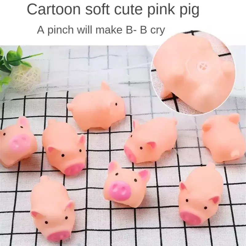 귀여운 비명 고무 돼지 반려동물 장난감, 씹는 소리, 씹는 선물, 재미있는 장난감, 애완 동물 용품, 5cm, 3 개