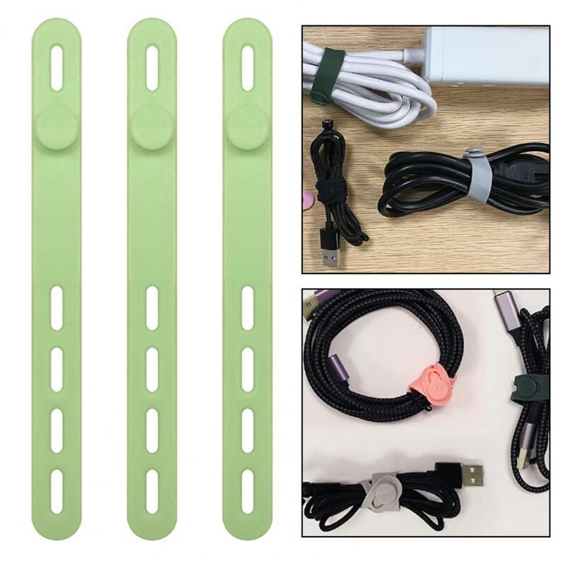 Cable Management Tool Cord Organizer 20pcs Silicone Cable Organizer Set with Adjustable Buckle Closure for Multiple for Easy