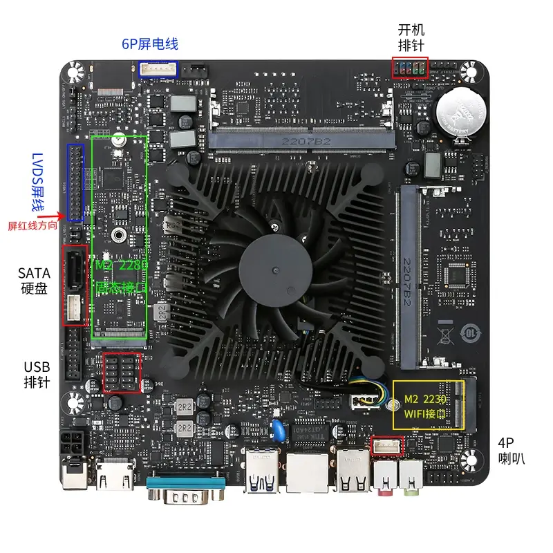 Các 11th Thế Hệ N5095 Mini Chủ Bo Mạch Chủ Quad-Core Tất Cả Trong Một Máy Tính Điều Khiển Công Nghiệp Công Nghiệp ITX17
