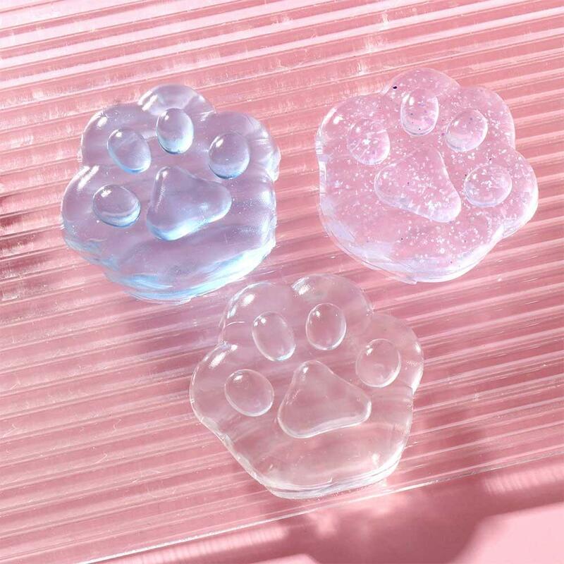 Kawaii Peixe Transparente Mão Belinchando Gato Pata, Mini Mochi Bola De Pressão De Gelo, Brinquedo Squeeze, Bloco De Gelo