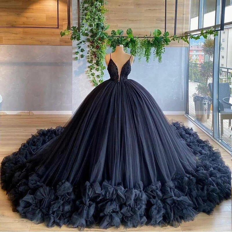 Gorgeous Vintage 2022 Sexy V Neck Tulle Ruffles Party Evening Dresses Purple Navy Blue Formal Prom Dress Gown Women Plus Size