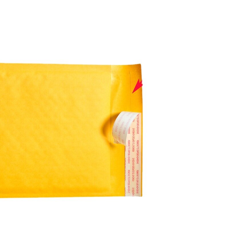 50 buah kemasan kertas Kraft gaya panjang tas surat gelembung amplop pengiriman empuk dengan tas surat gelembung perlengkapan bisnis