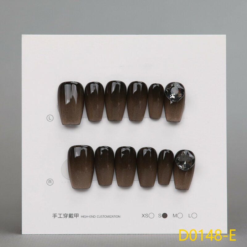 10 шт. ногтей ручной работы среднего размера, любовь, ретро, 2024 Новый готовый продукт ногтей, весенние и летние ногти