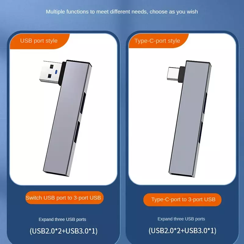 USB-разветвитель 3 в 1, OTG USB 3,0/Type-C 3,0 на 3 USB-порта