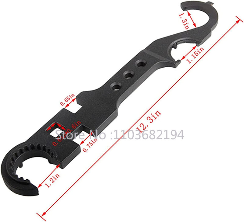 Full Steel High Hardness AR15/M4 Wrench Outdoor Field Multipurpose Combined Wrench