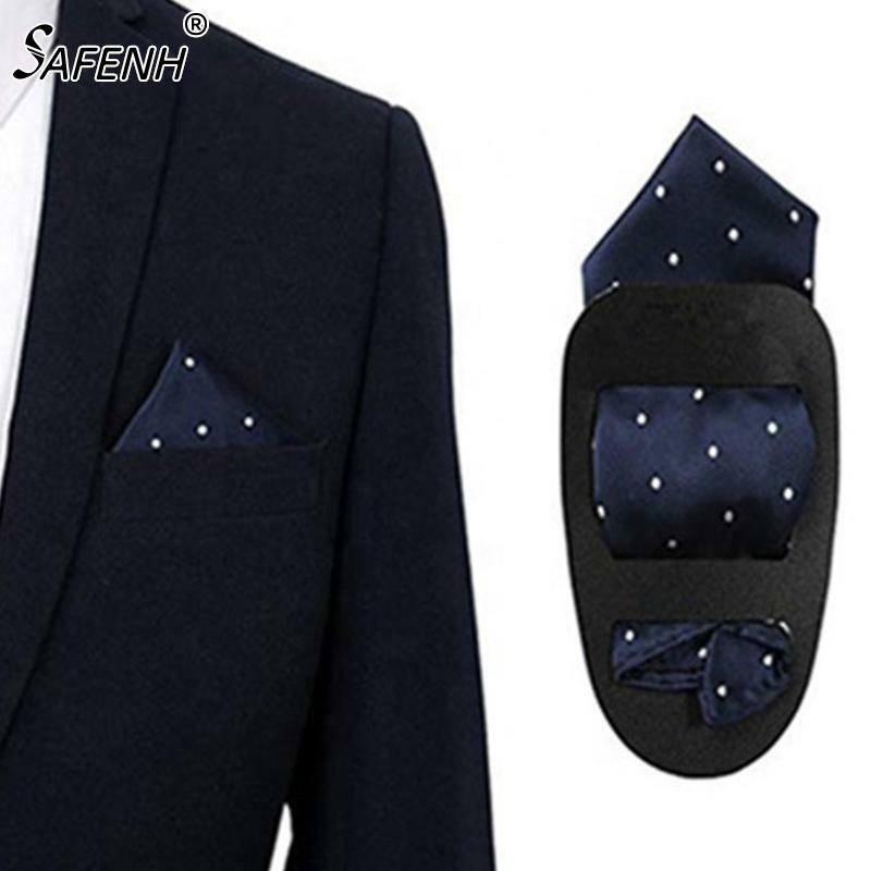 1pc Fashion Pocket Square Holder Handkerchief Keeper Organizer Man Prefolded Handkerchiefs For Gentlemen Suit Wearing Accessory