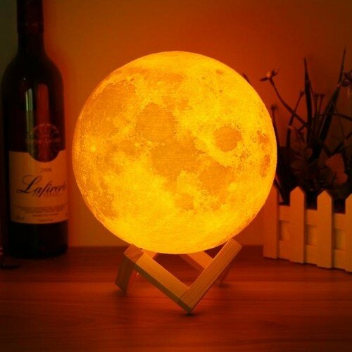 3D Moon Night Light Decorative Sphere Space Workshop Planet Shaped Moon Special Design Decorative Lamp Night Light Hot Sale Fad