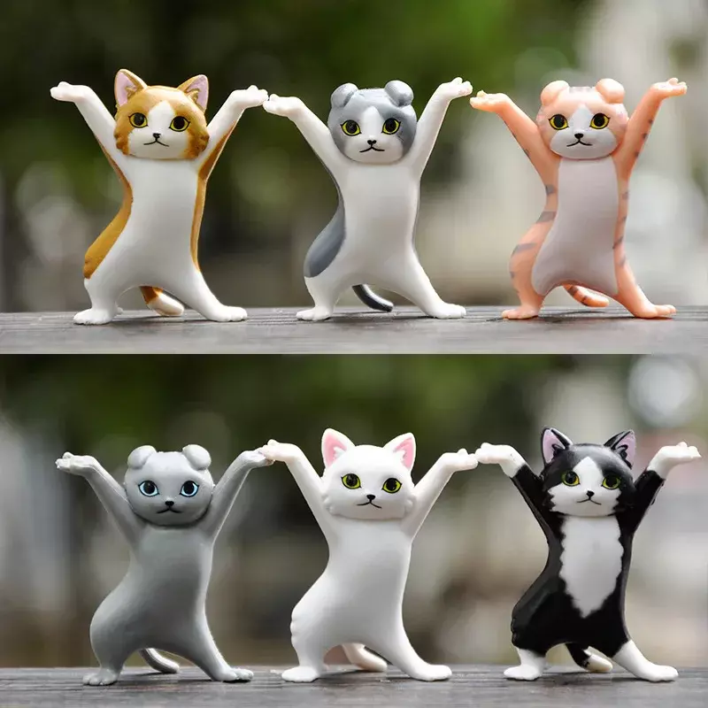 Funny Cat Pen Holder Toy Hold Everything Cat Earphone Bracket Home Decoration Enchanting Dancing Kitty Pencil Stand Lovely Gift