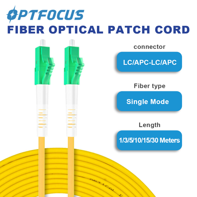 Cabo de remendo da fibra ótica do único modo, cabo do salto do único modo, LC SC, FC, ST, UPC, APC, 1m, 3m, 5m, 10m, 15m, solo Duplo Fibra Cabo