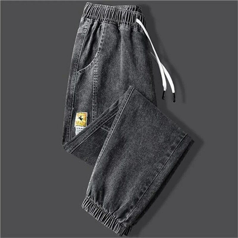 2022 nowe męskie dżinsy zimowe dżinsy polarowe grube ciepłe spodnie dżinsowe męskie Streetwear czarne biegacze Harem Jean spodnie termiczne