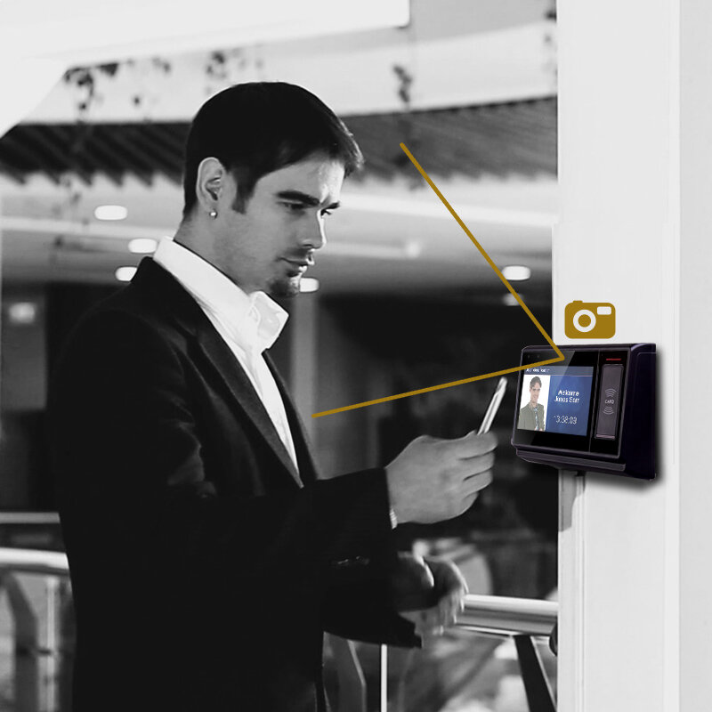 พนักงานทำงาน WIFI 4G Biometric ลายนิ้วมือ NFC BLE เข้าร่วมประชุมเวลา RFID เครื่องลายนิ้วมือเวลาตรวจสอบ/chec