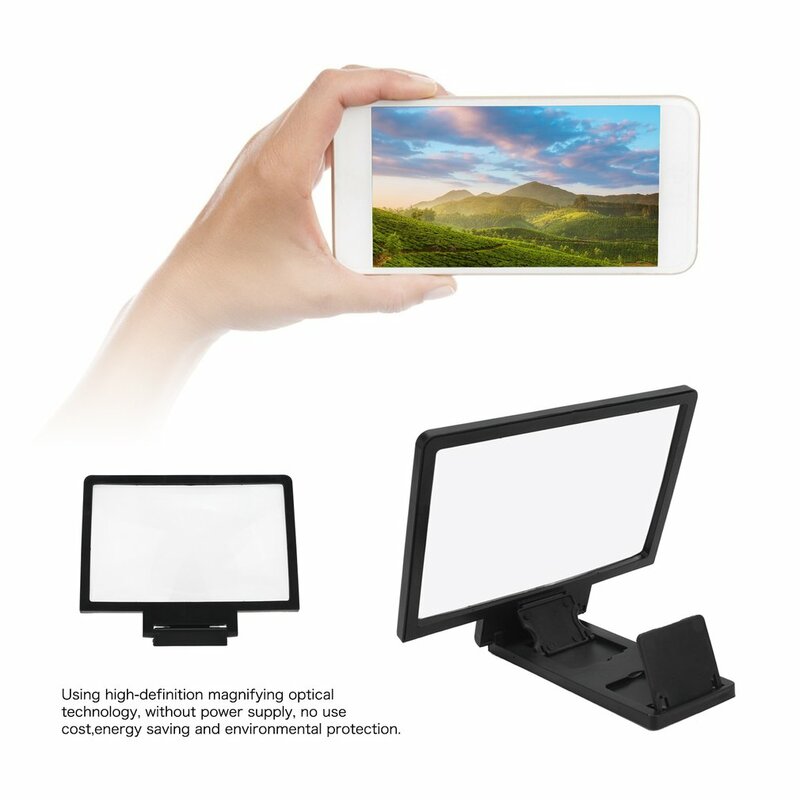 인기 휴대폰 화면 돋보기, 눈 보호 디스플레이, 3D 비디오 화면 증폭기, 접이식 확장 스탠드 거치대