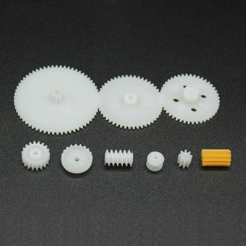 200PCS Mixed Plastic Gear Bag Motor Motor Transmission Gear 0.5 Mold DIY Handmade Toy Accessories