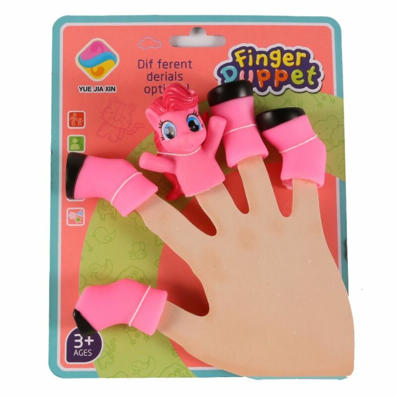 دمى أصابع كرتونية ملونة ، دمية حيوان صغيرة ، مجموعة ألعاب غير تقليدية ، دمى يدوية