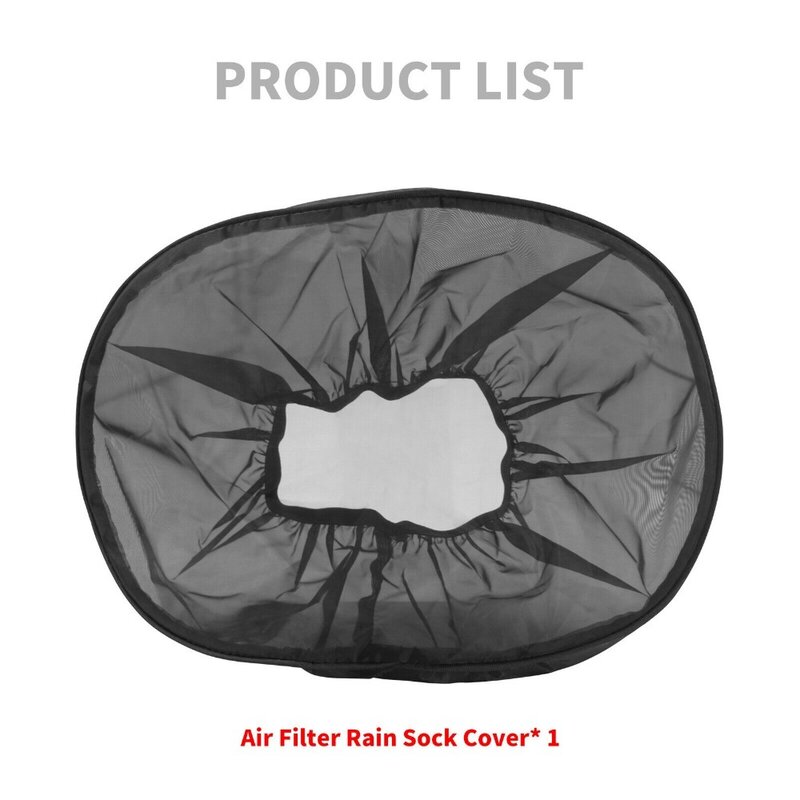 Black Rectangle Air Filter Cleaner Protect Cleaner Kits Dustproof Rain Sock Cover Waterproof for Harley Touring