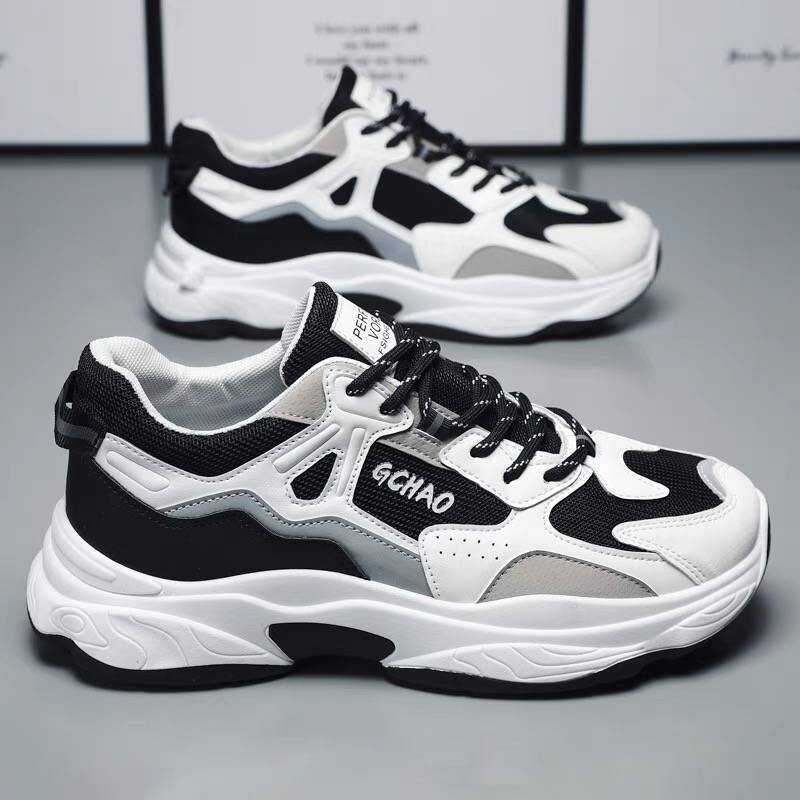 Spring Autumn Casual Sneakers High Quality Non Slip Wear-resistant Sport Running Shoes Fashion Lace-up Platform Walking Footwear