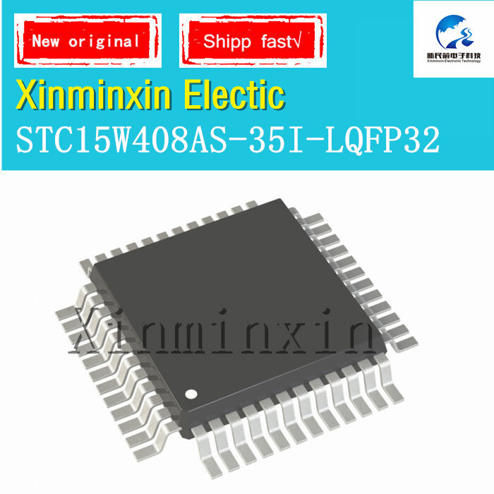 STC15W408AS-35I-LQFP32 IC Chip, STC 15W408AS 35I-LQFP32, 100% original, em estoque, novo, 1Pc Lot