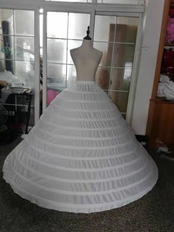 Enagua de crinolina de 12 aros muy hinchada, ropa interior antideslizante para vestido de novia