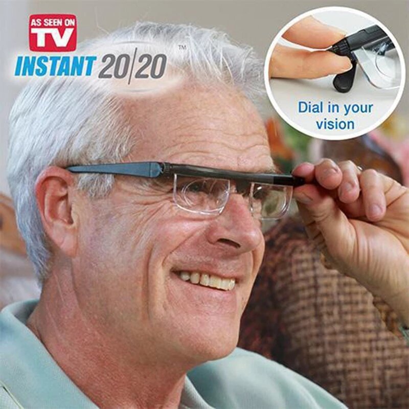 NONOR 이중 시력 조절 가능 독서 안경, 범용 초점 거리 교정, 근시 노안 안경-6d 에서 + 3D