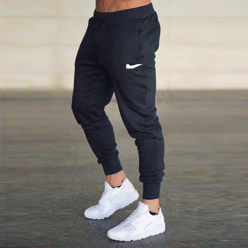 Calça de jogging casual de grandes dimensões masculina, respirável, fina, confortável, solta no verão, marca