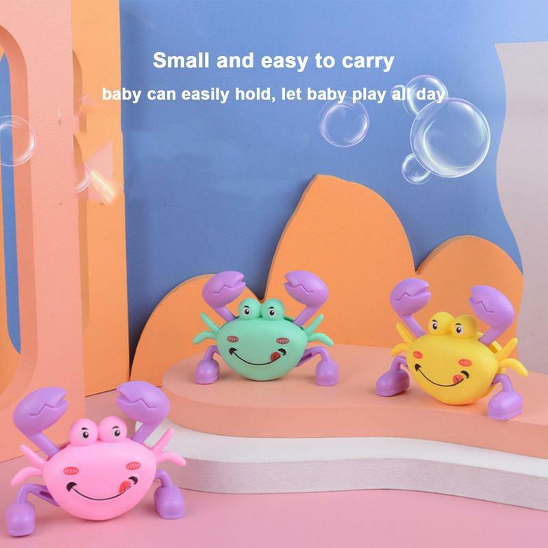 Dziecko krab nakręcany zabawka kreskówka symulacja zabawkowy Model kraba dla dzieci małych dzieci interaktywna zabawka edukacyjna do ogrodu domowego