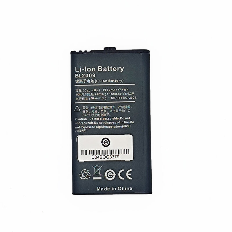 Bateria para Walkie Talkie do Li-íon, bateria extra da substituição, BL2009, 2000mAh, 4.2V, HYT PD362, PD355, PD365, TD360, TD350