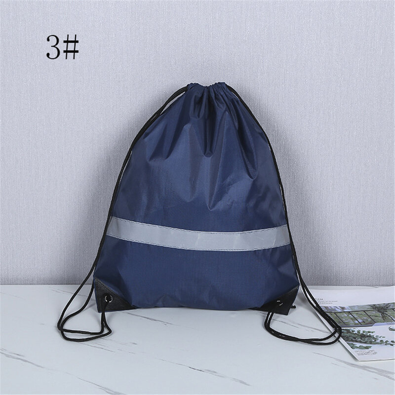 Kordel zug Rucksack wasserdichte Sport-Sporttasche mit reflektieren dem Streifen für Reisen im Freien einkaufen Schwimmen Basketball Yoga-Taschen