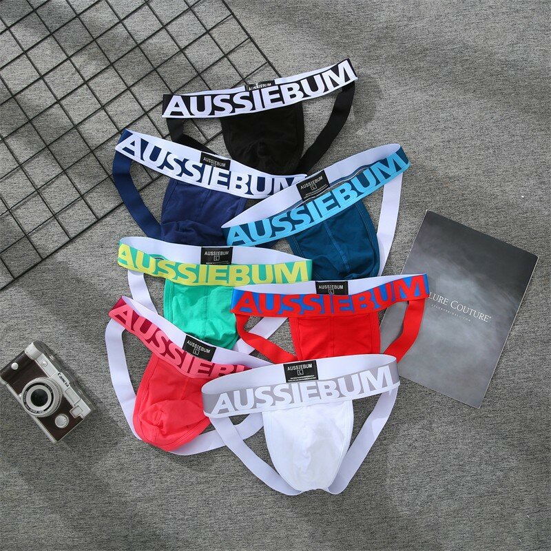 AUSSIEBUM-Pantalon Amusant en Pur Coton pour Homme, Bas, Double Bonnet, Lifting de la Hanche, U Convex, Sexy, Sans Balles, Nouveau