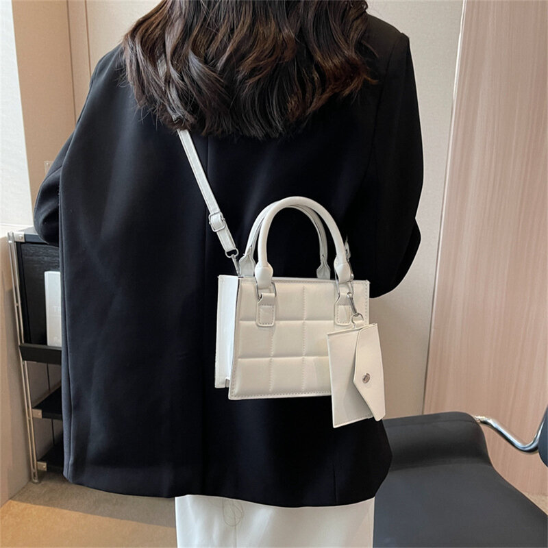 Borsa quadrata piccola portatile da donna con borsa a tracolla piccola borsa a tracolla da donna borse a tracolla borsa a tracolla con cerniera
