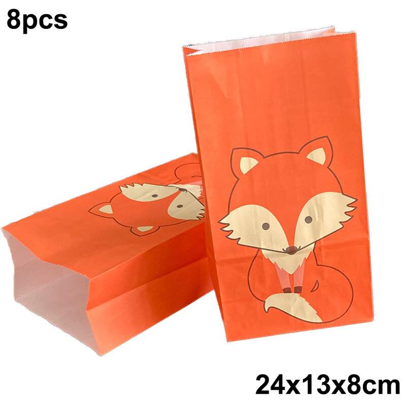 Fox Party Keychains Chains Badge Gift Bags Kids Woodland Creatures Fox Birthday Party Baby Shower Jungle Safari  Supplies